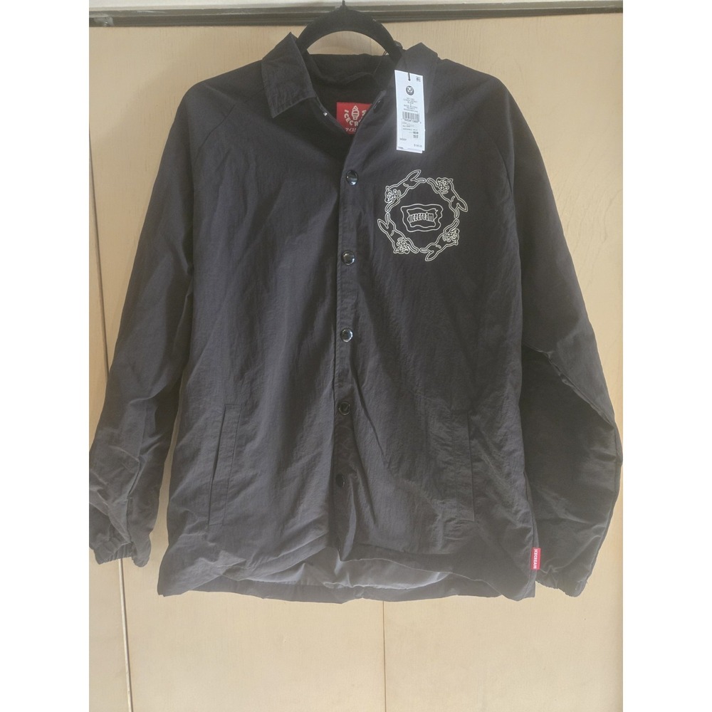 ICECREAM BBC Coach Jacket Black NWT Size Small Running Dog‎ Graphic Coat